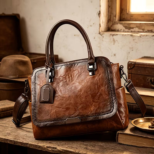 Retro Handbag- Brown