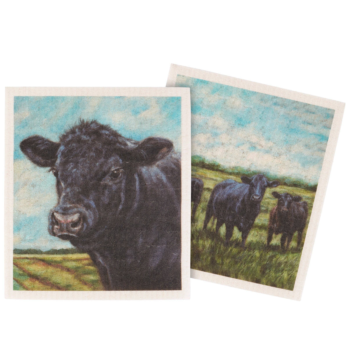 Angus Cows Swedish Dishcloth Set