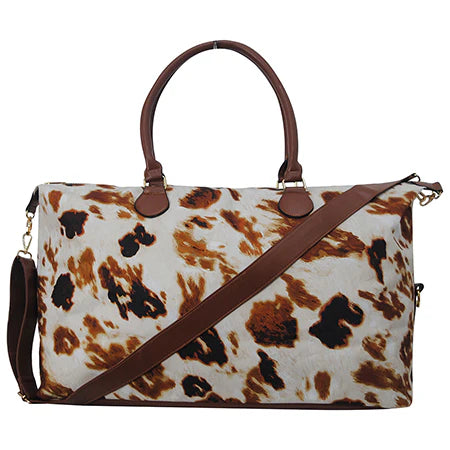 Weekender- Brown Cow Print Style