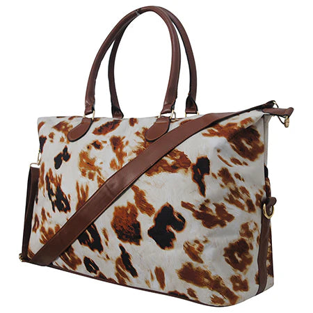 Weekender- Brown Cow Print Style