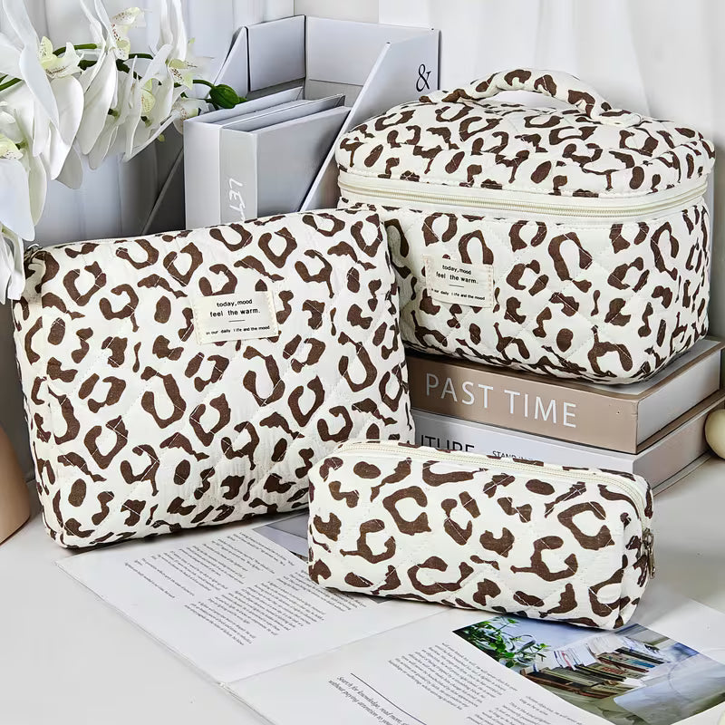 "Today, Mood" 3-piece makeup traveling set- Leopard