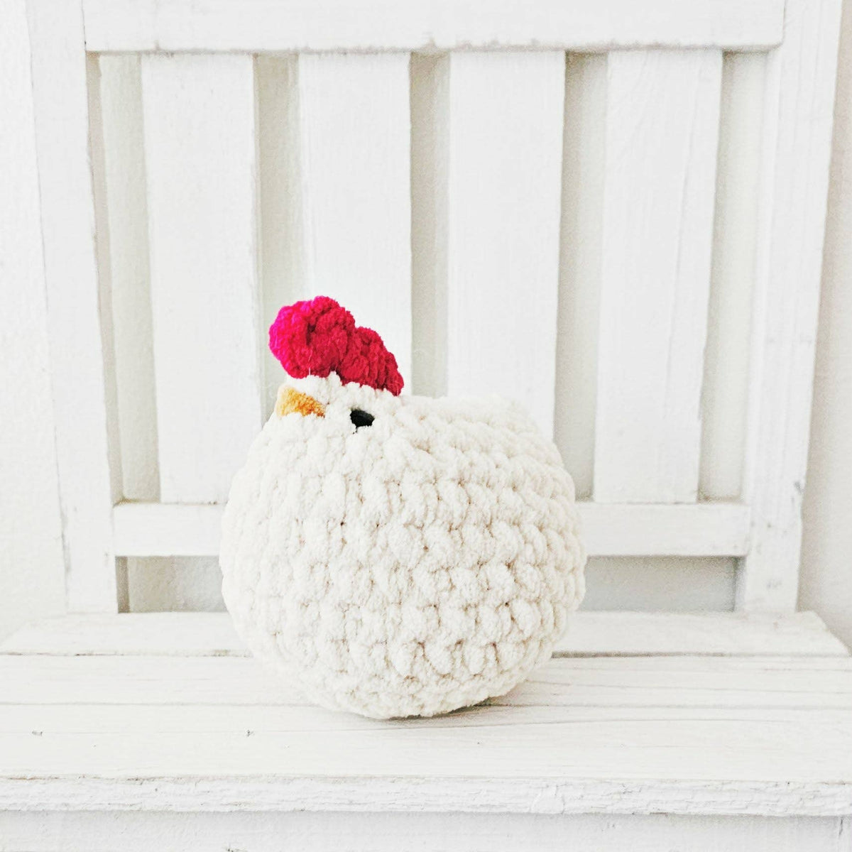 Crochet Chicken Plushie Toy | Farm Amigurumi Stuffed Animal