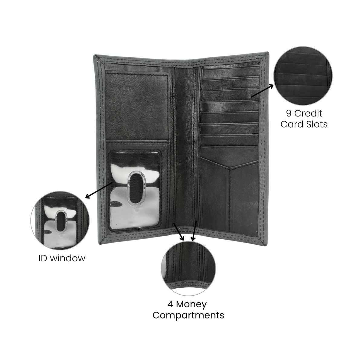 Men’s Rodeo Wallet with Cowboy Emboss ABMWVT 06