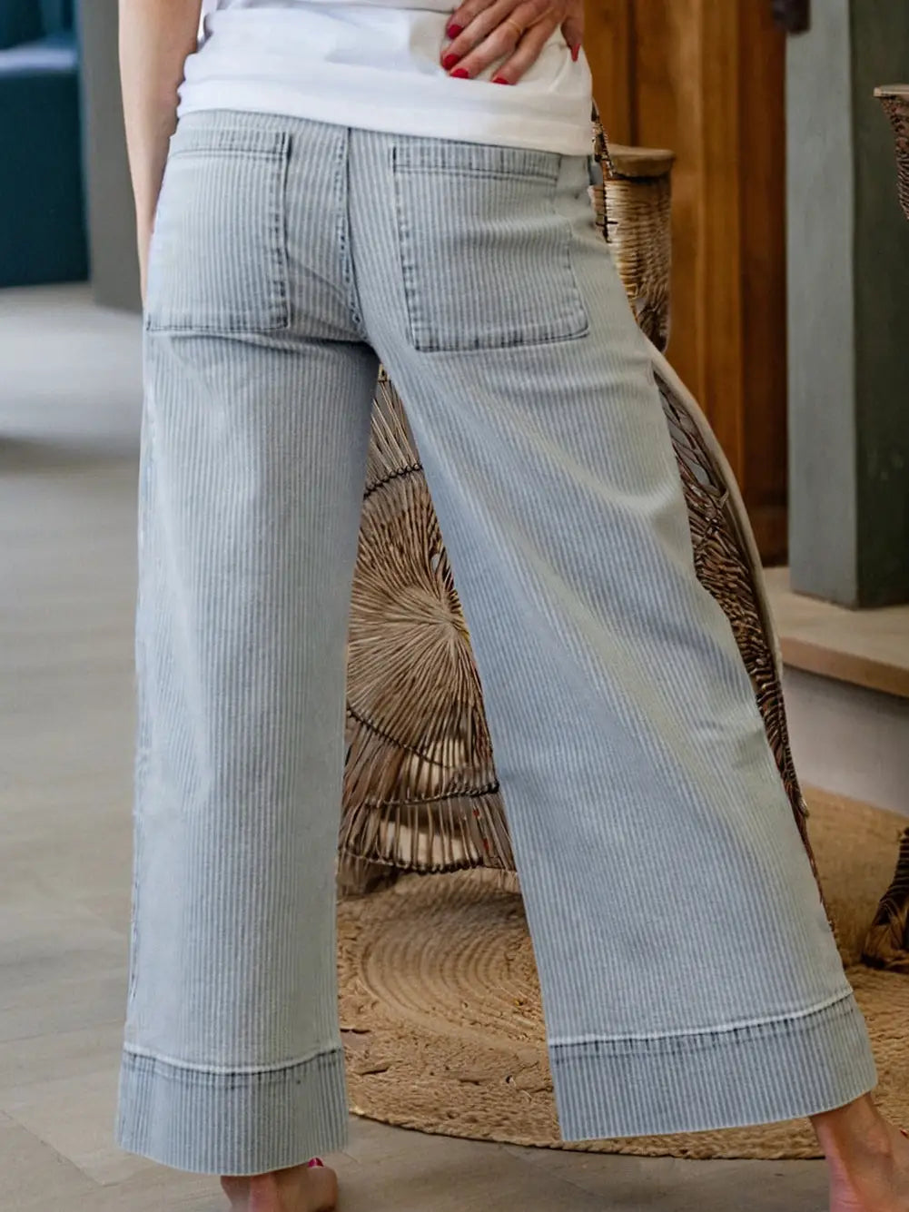Sky Blue Stripe Pants