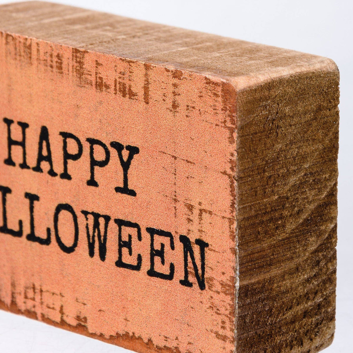 Wooden Happy Halloween Block Sign