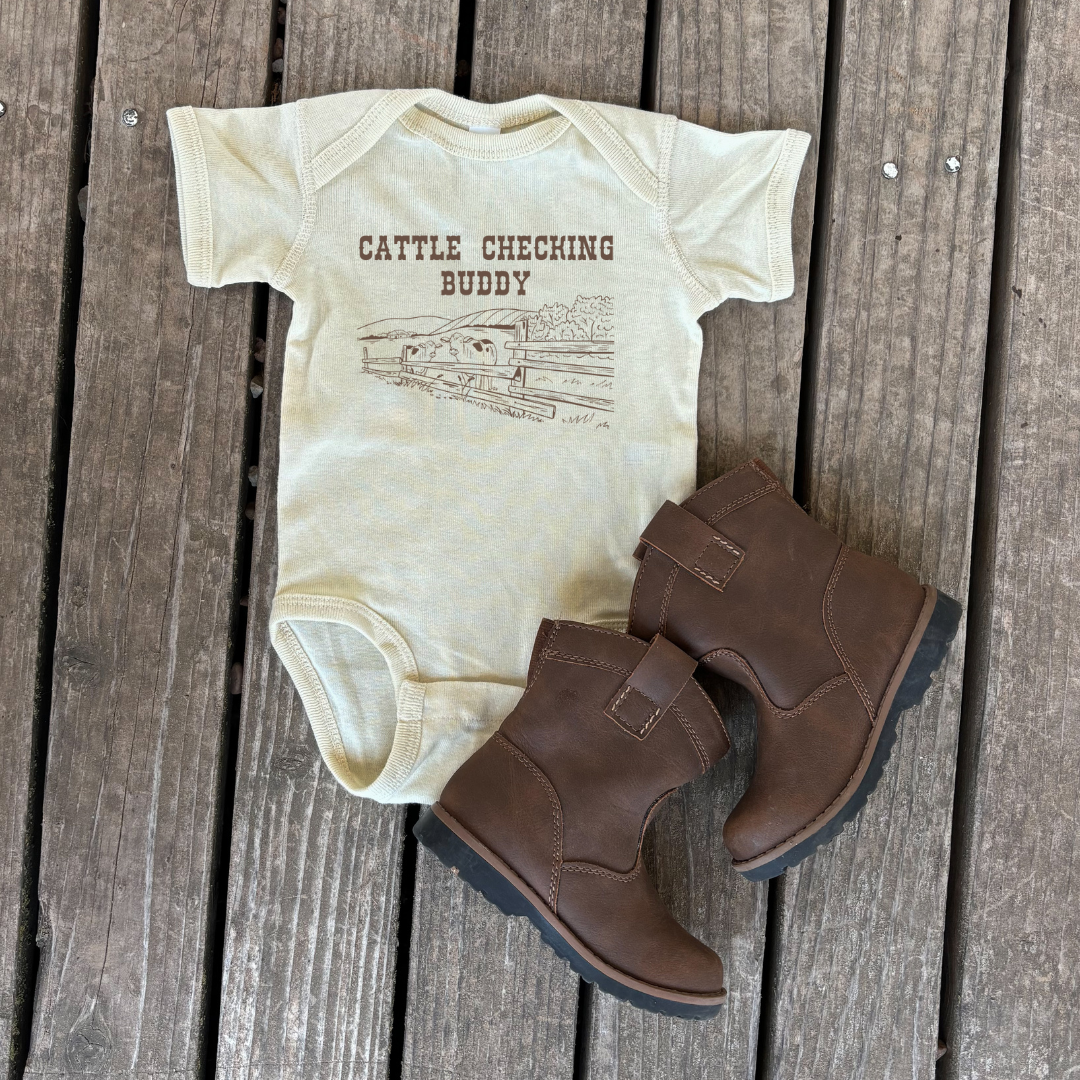 Cattle Checking Buddy Infant Bodysuit