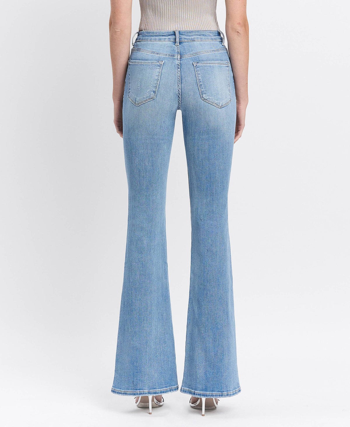 VERVET by FLYING MONKEY- HIGH RISE LONG FLARE JEANS