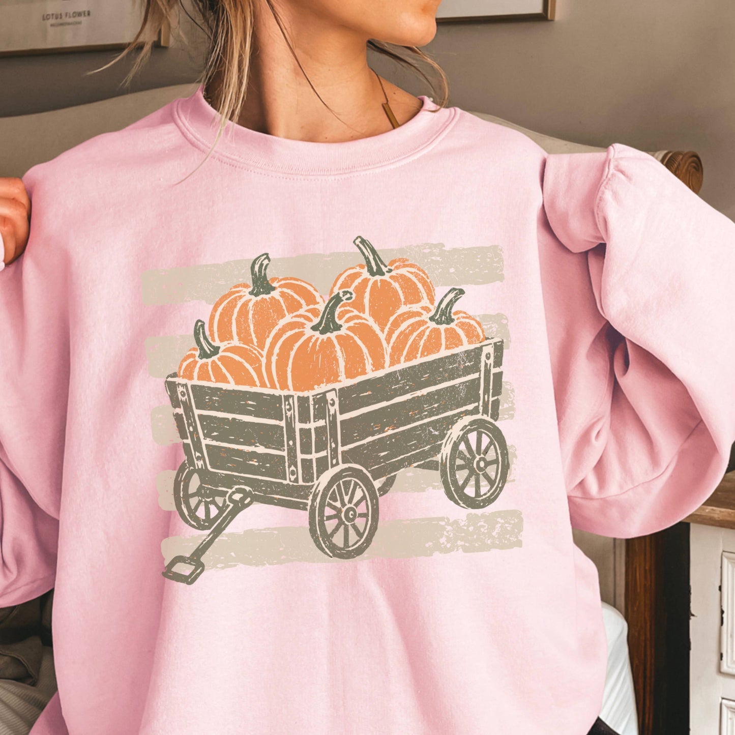 Pumpkin Wagon Fall Sweatshirt | Fall 2026 | Gildan