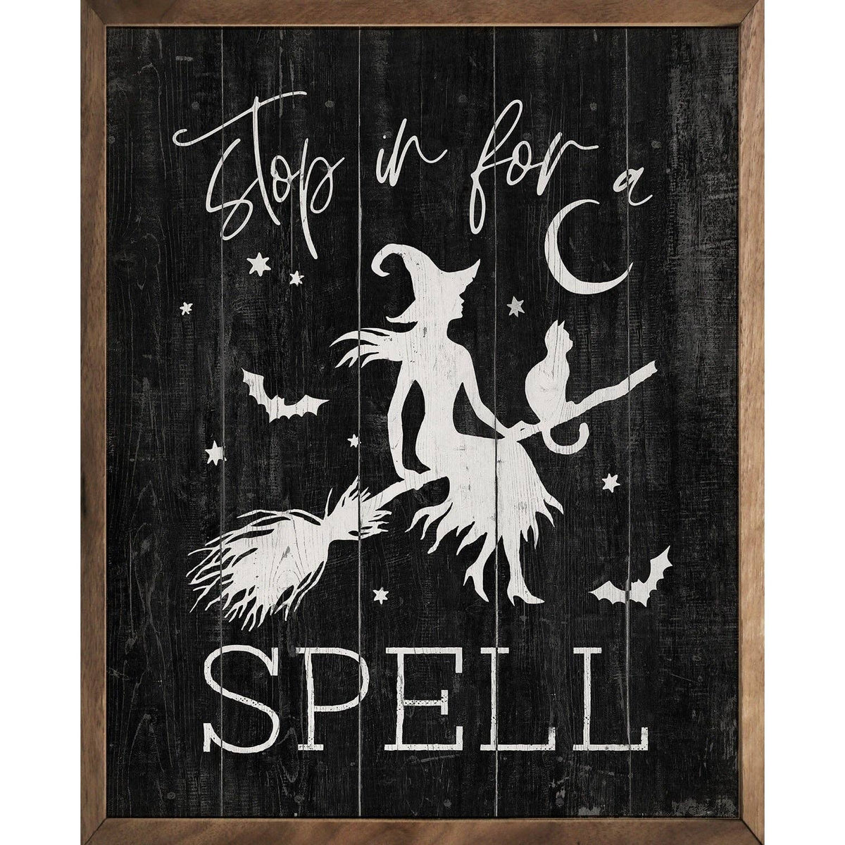 Wooden Stop In For A Spell Witch Black