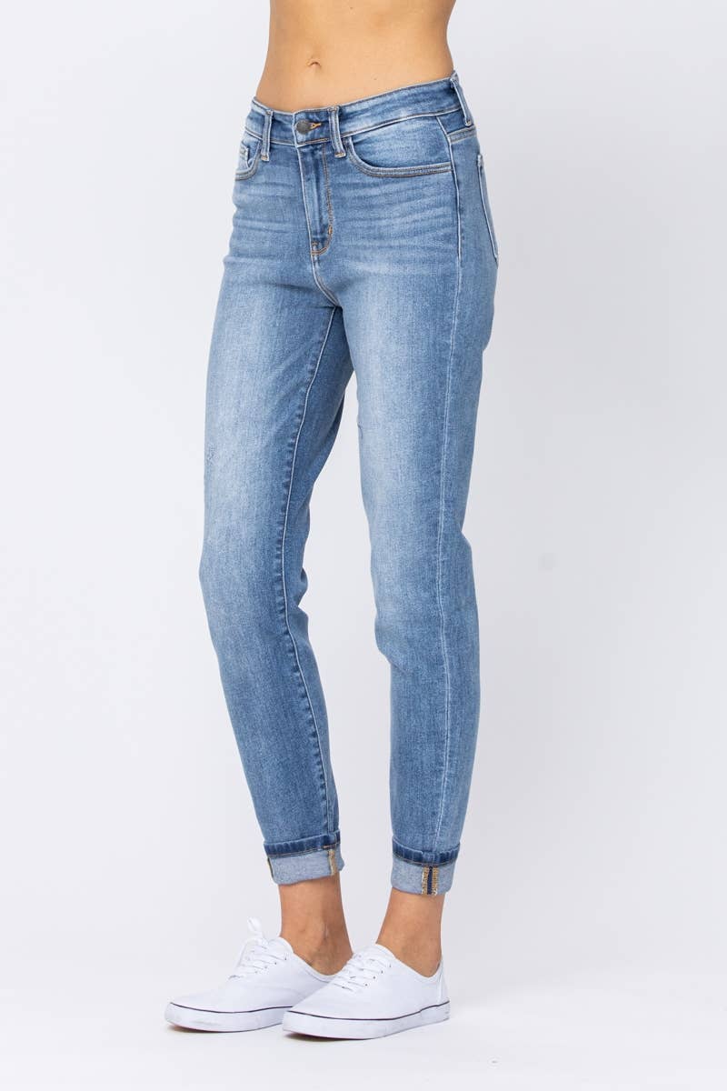 Judy Blue Jeans- Hi-Rise Cuff Slim Fit (Size 15 only)
