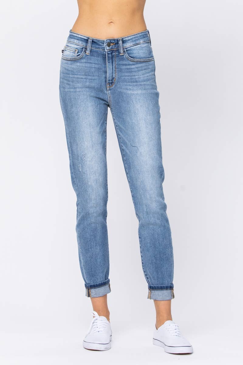Judy Blue Jeans- Hi-Rise Cuff Slim Fit (Size 15 only)