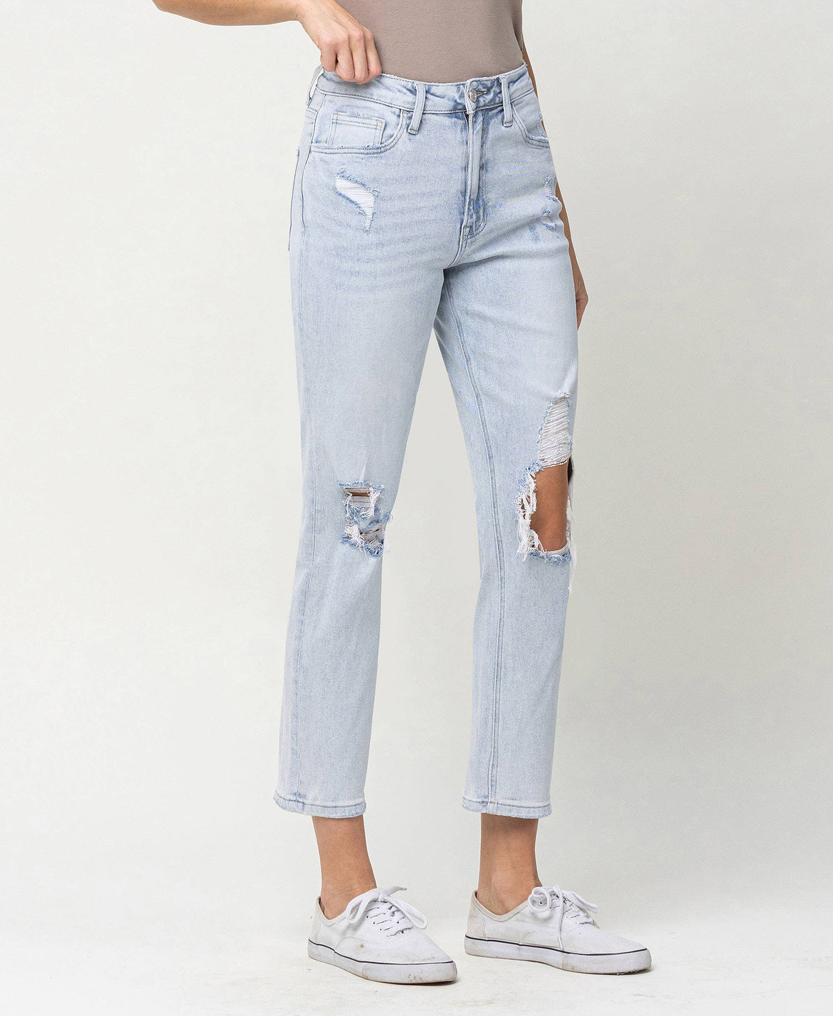 VERVET by FLYING MONKEY- SUPER HIGH RISE STRETCH MOM JEANS