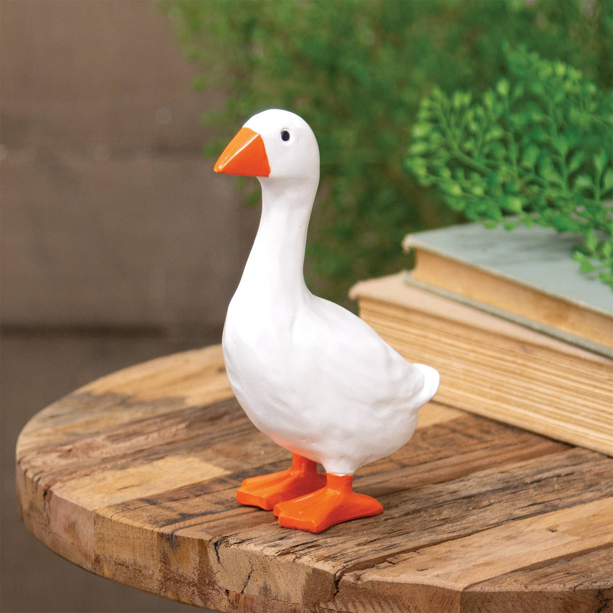 Carved Look Resin Goose