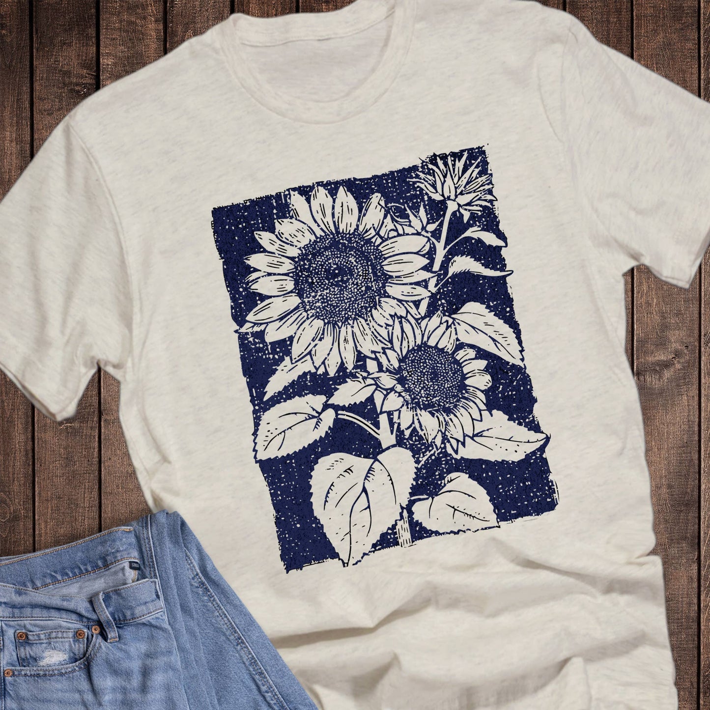 Sunflower Floral Spring Summer Graphic Tee