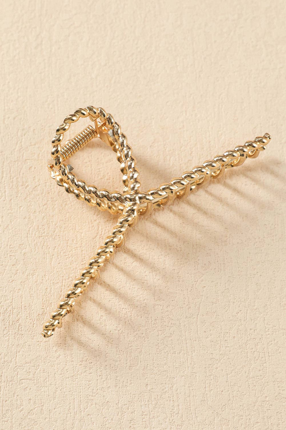 Gold Twist Large Hair Clip