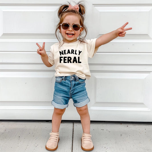 Nearly FERAL tee for boys and girls