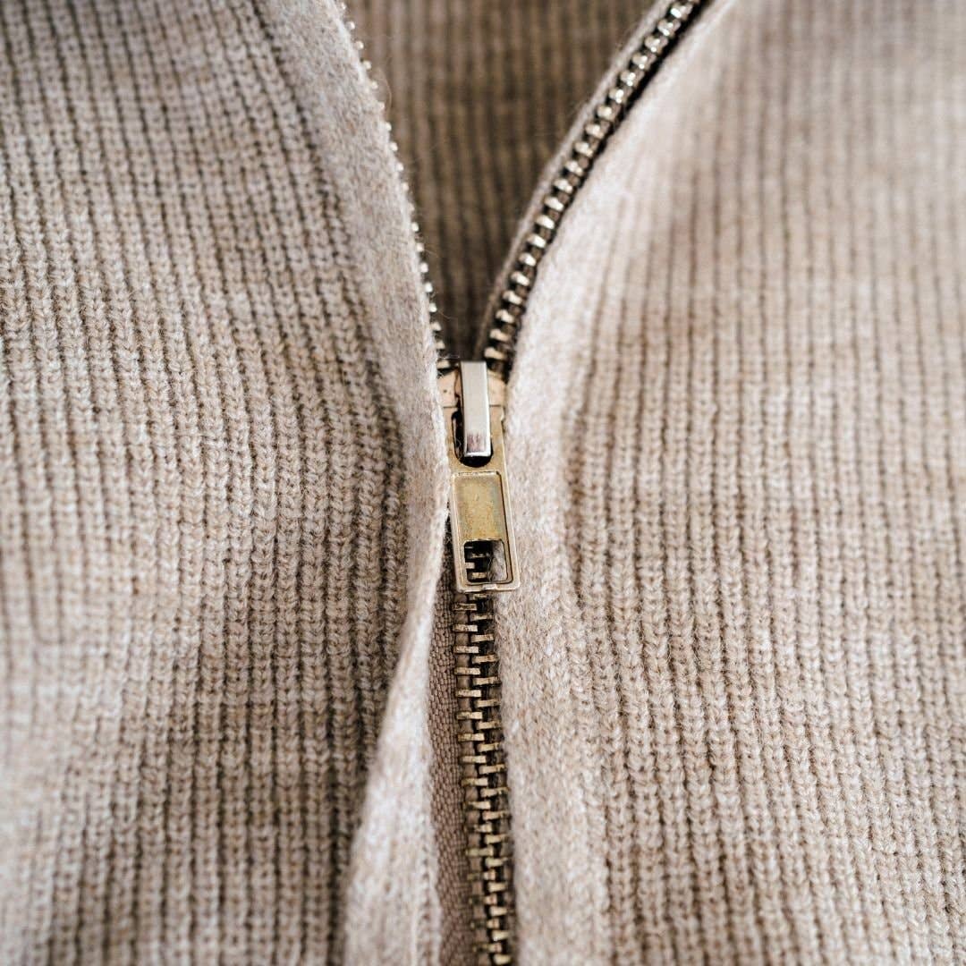 Quarter Zip Sweater Sand - Infant