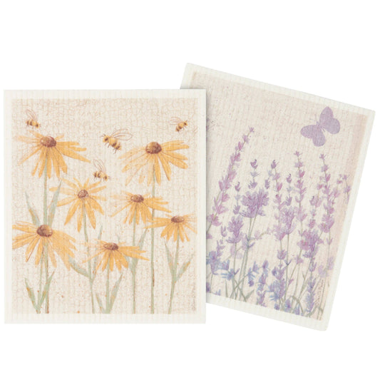 Rustic Floral Swedish Dishcloth Set